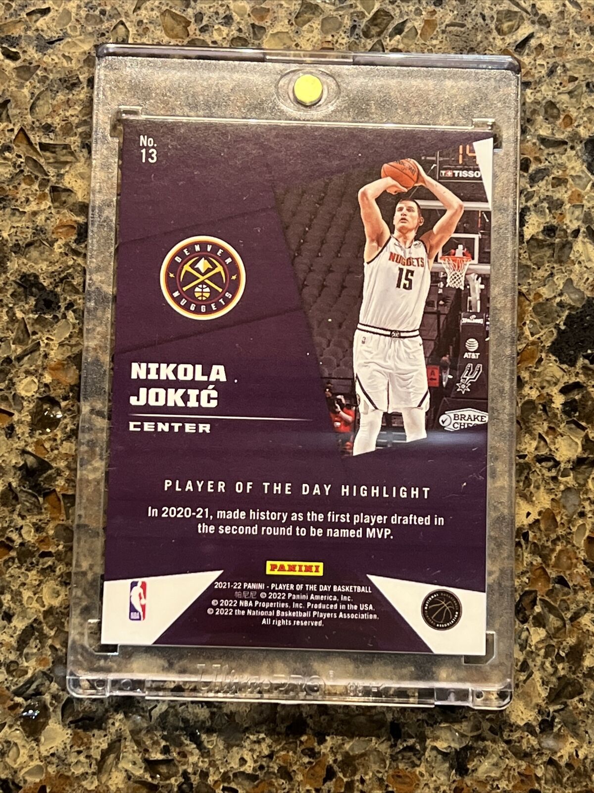 Nikola Jokic 2021 Panini Player of the Day KABOOM #17/99 Nuggets Super Rare SSP