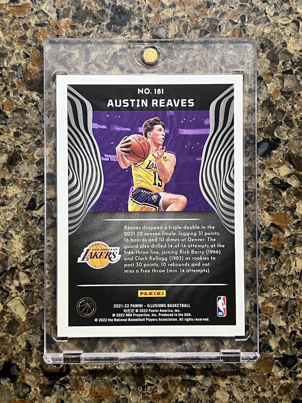 Austin Reaves RC 2021-22 Panini Illusions GROOVE Refractor SSP Gem Mint ROOKIE