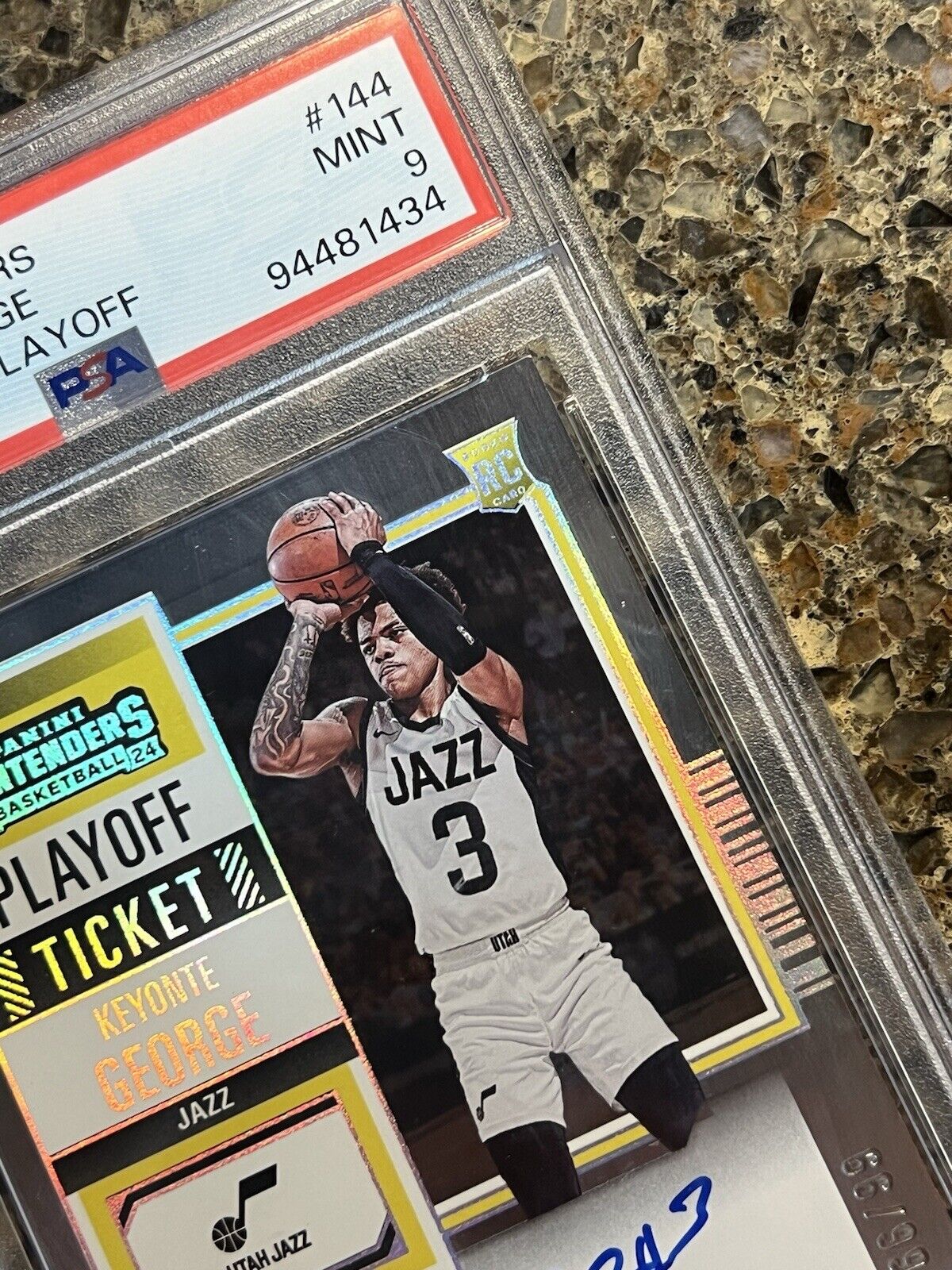 KEYONTE GEORGE 2023-24 Panini Contenders Playoff Ticket Autograph ON-CARD #66/99