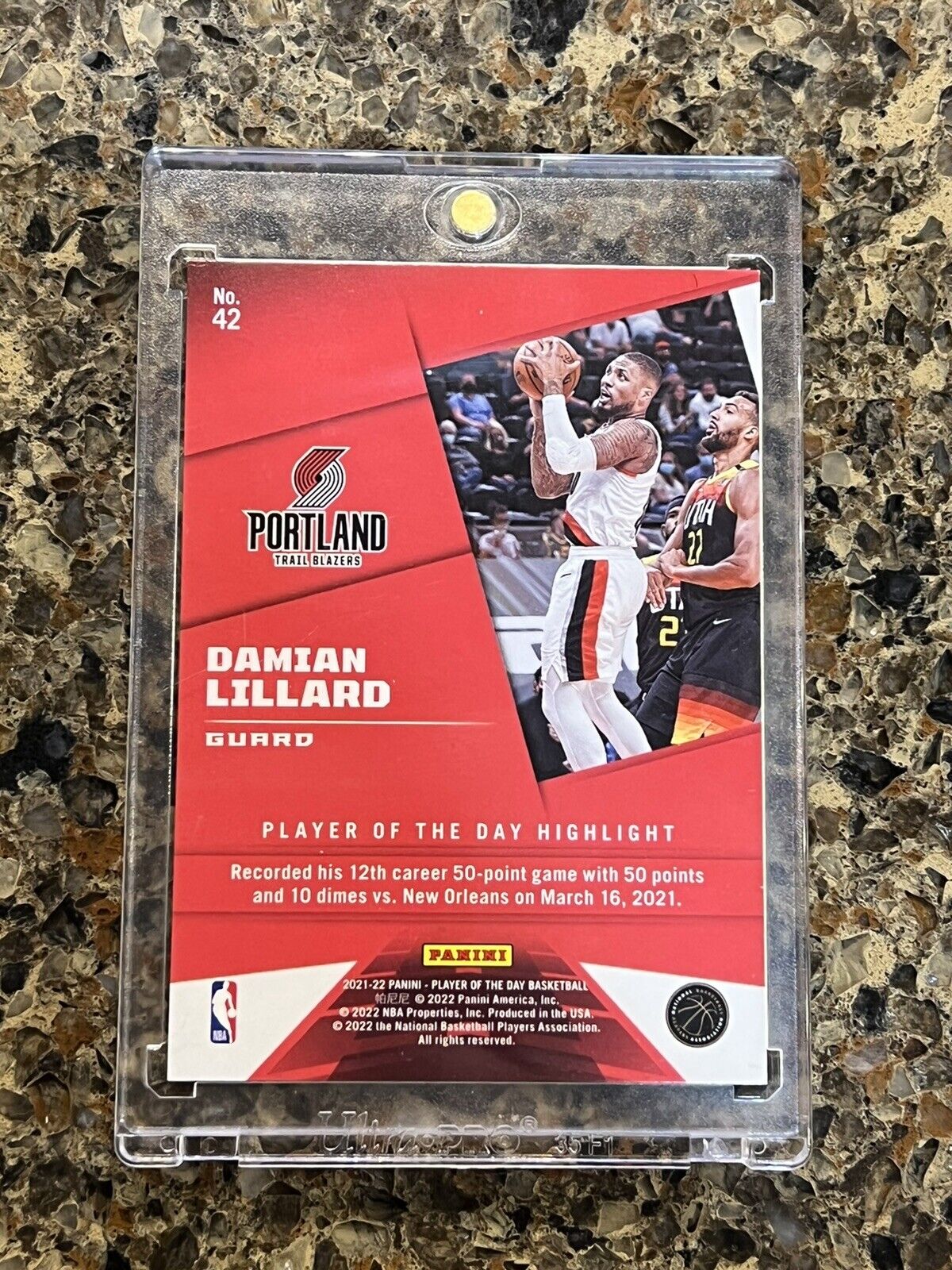 Damian Lillard 2021 Panini NBA Player of the Day KABOOM 31/99 Rare Gem Mint SSP