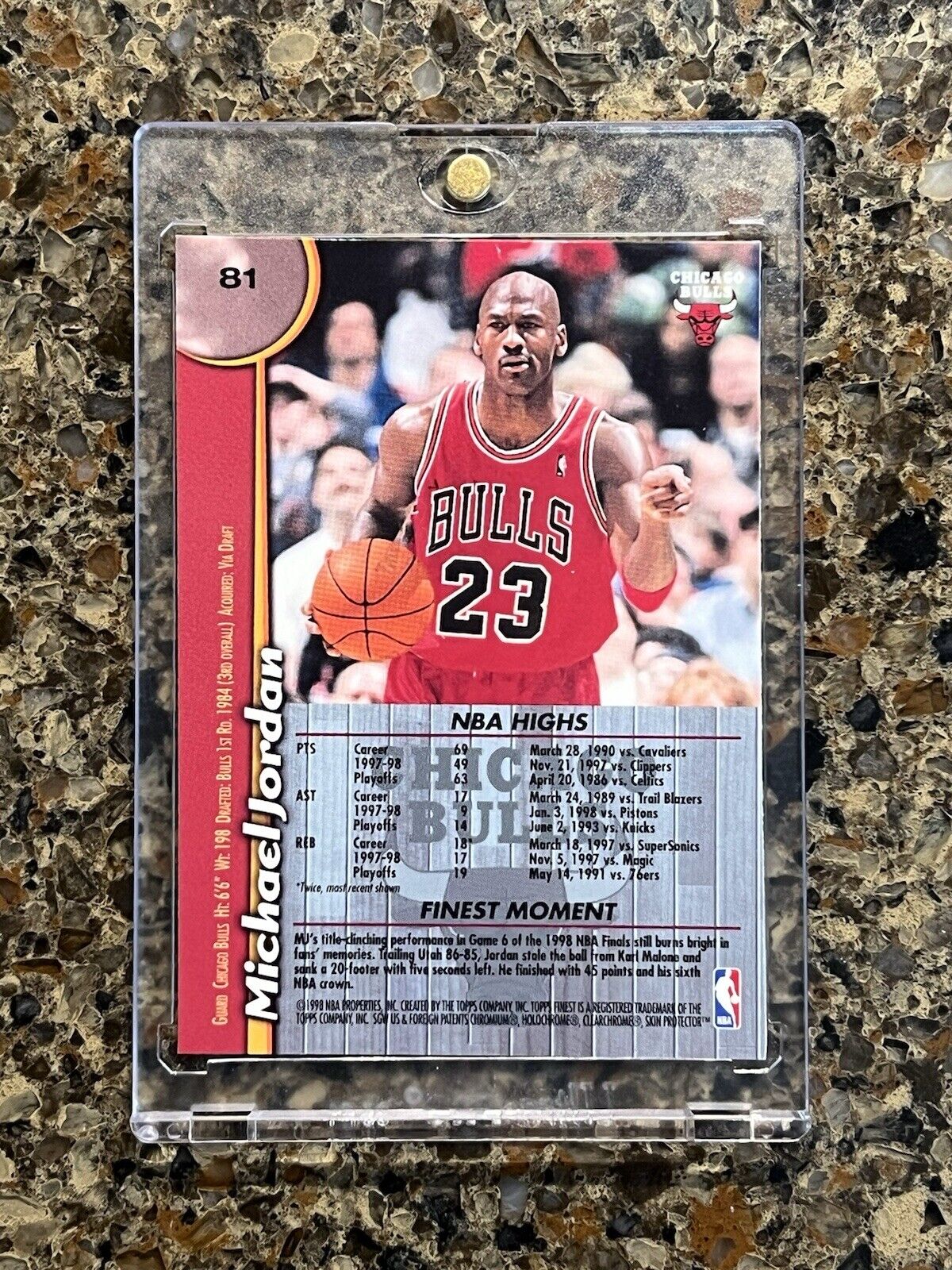 Michael Jordan 1997-98 Topps Finest - Chicago Bulls HOF - Iconic Vintage MJ Card