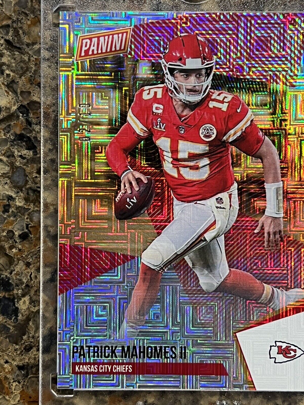 PATRICK MAHOMES 2021 PANINI THE NATIONAL ESCHER SQUARES #02/10 SSP SUPER RARE