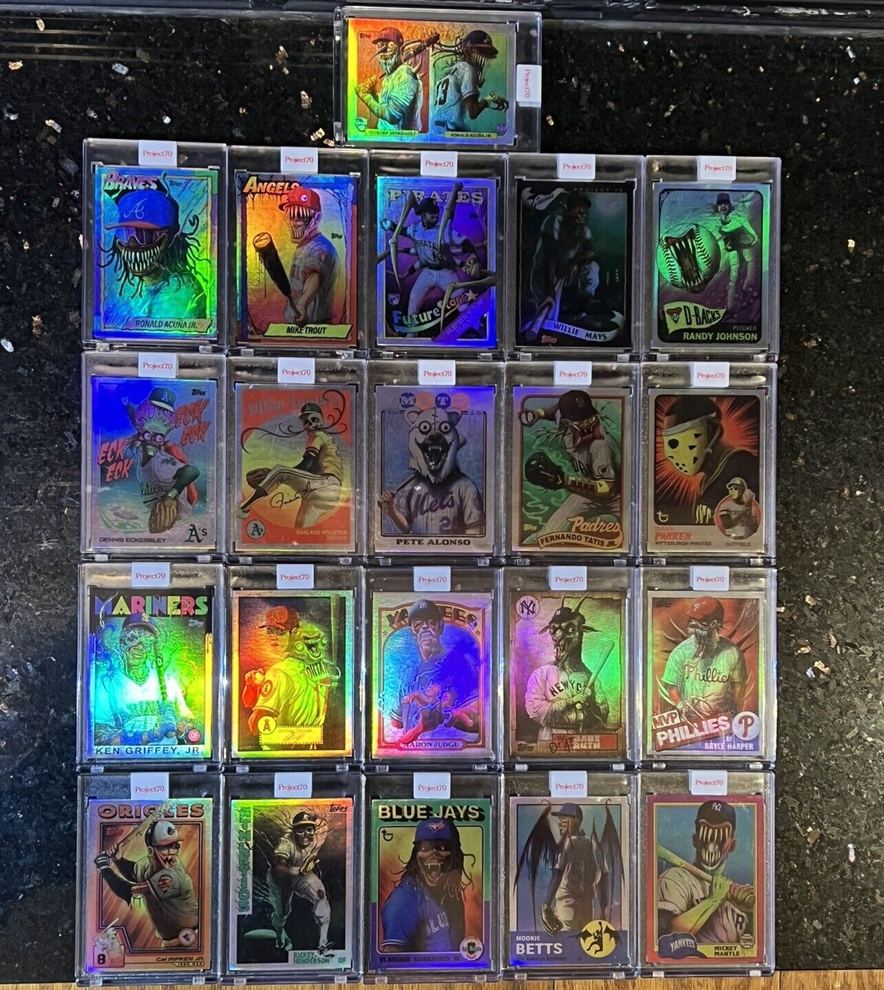 Alex Pardee 2021 Topps Project70 Rainbow Foil Complete Set /70 – Rare! 🚀🚀🚀