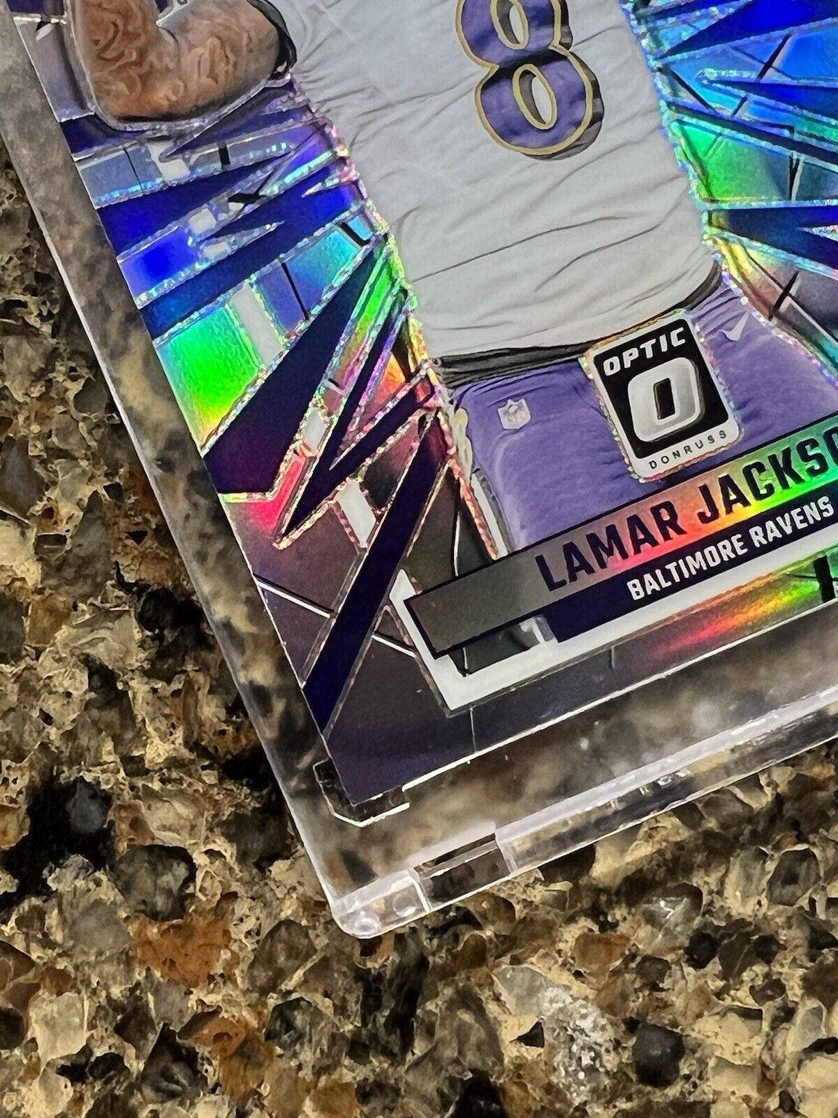 Lamar Jackson 2023 Panini Donruss Optic Football MY HOUSE Prizm - Refractor Holo