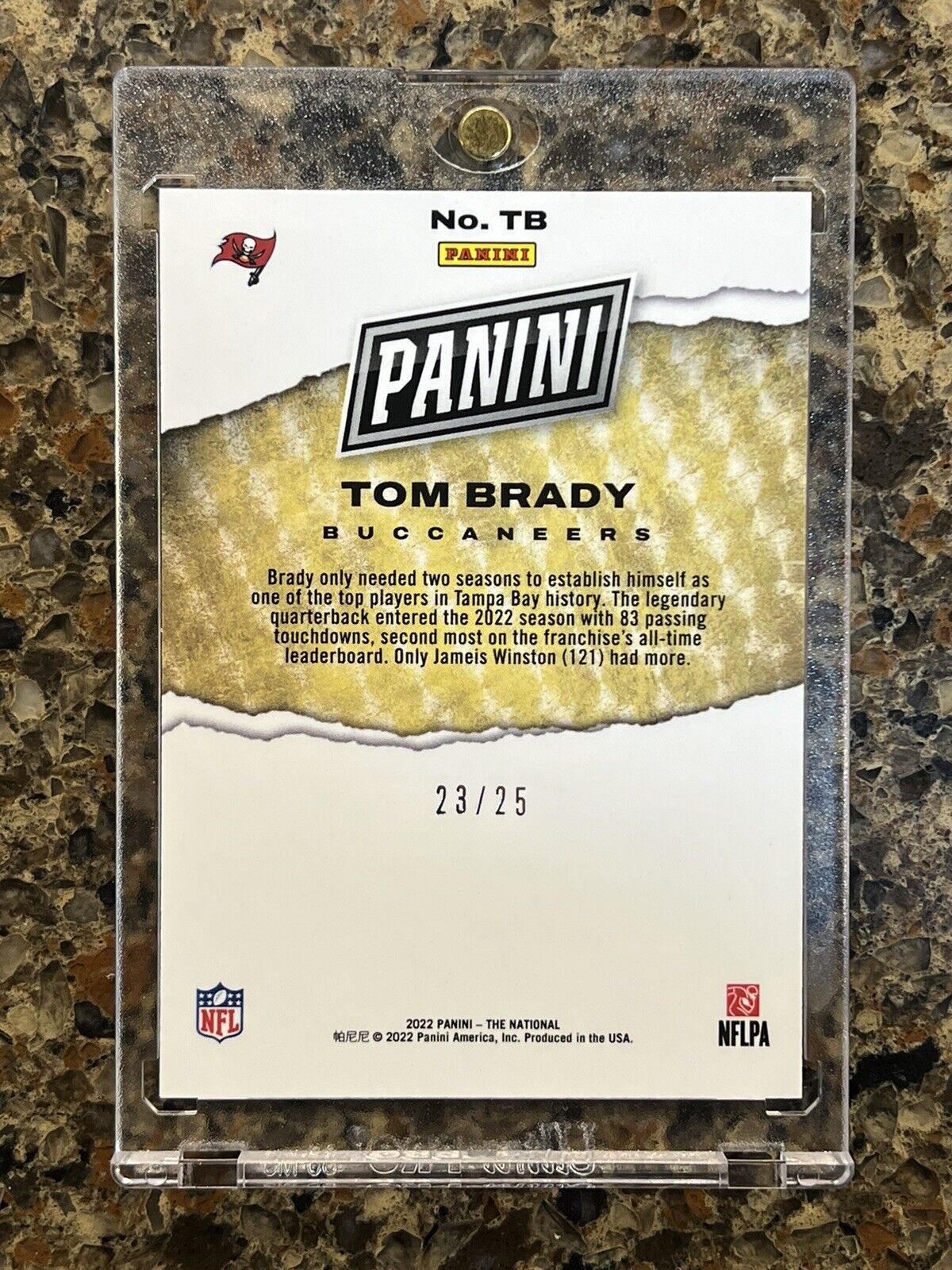 Tom Brady 2022 Panini The National Splash of Color Silver Wave 23/25 SSP