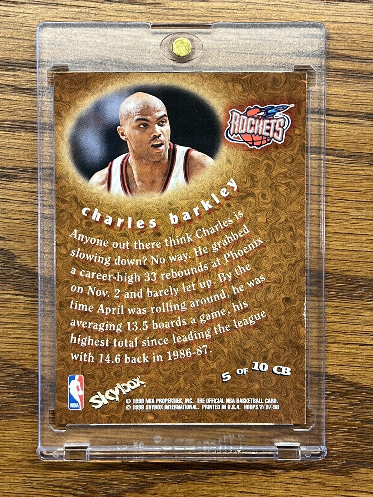 Charles Barkley 1997-98 SkyBox NBA Hoops Chairman of the Board CLEAN Vintage HOF