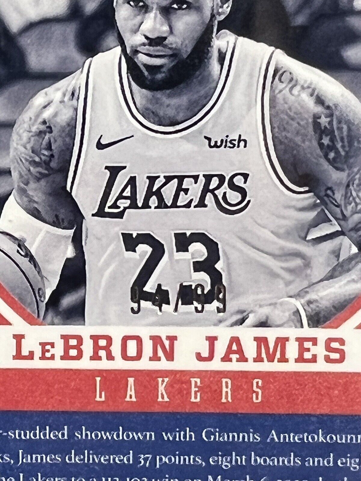 🌟 LeBron James - 2019 Panini Hometown Heroes Blue Prizm - #94/99 - Gem Mint! 🌟