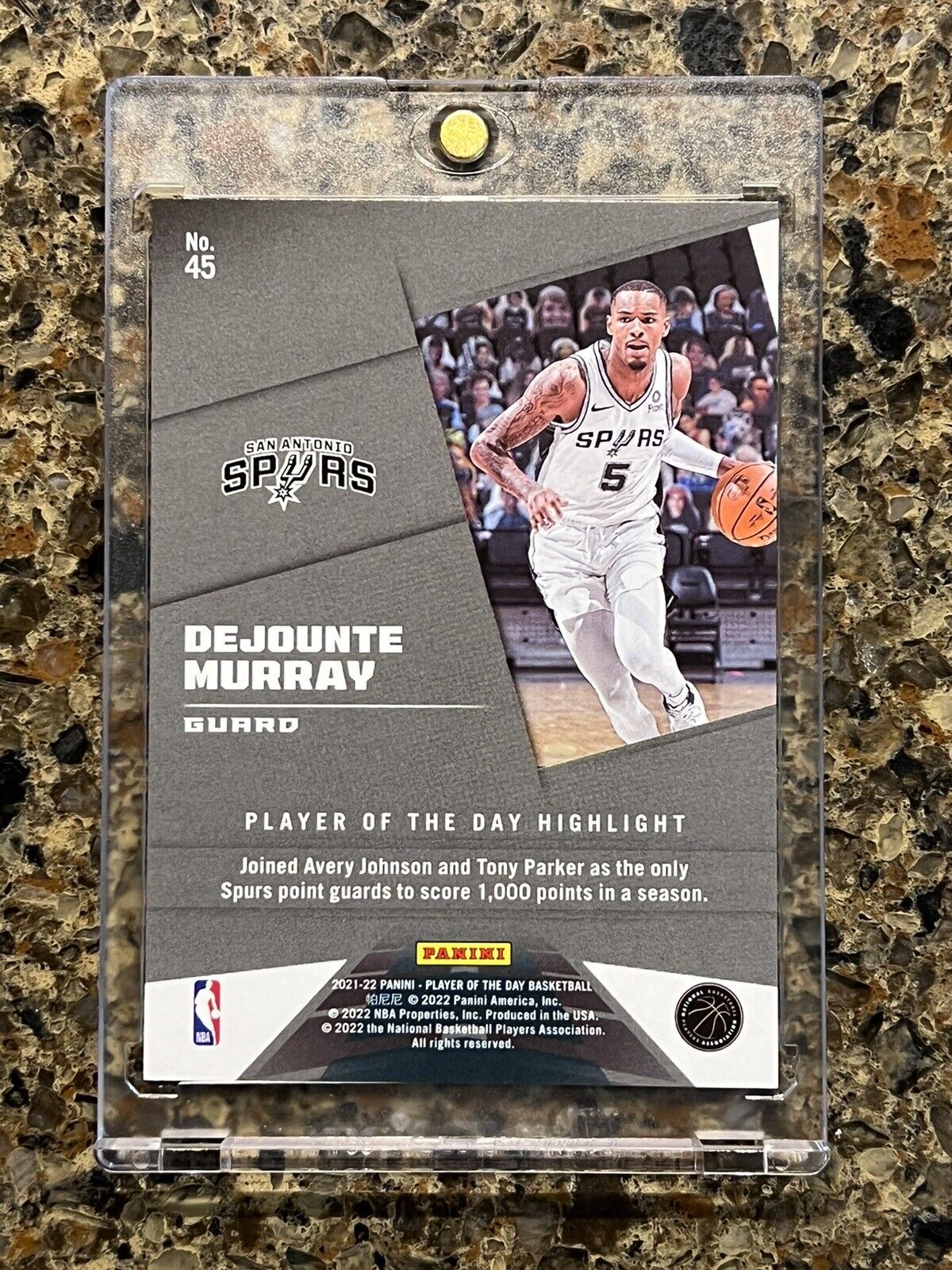 Dejounte Murray 2021 Panini NBA Player of The Day KABOOM 80/99 Rare Gem Mint SSP