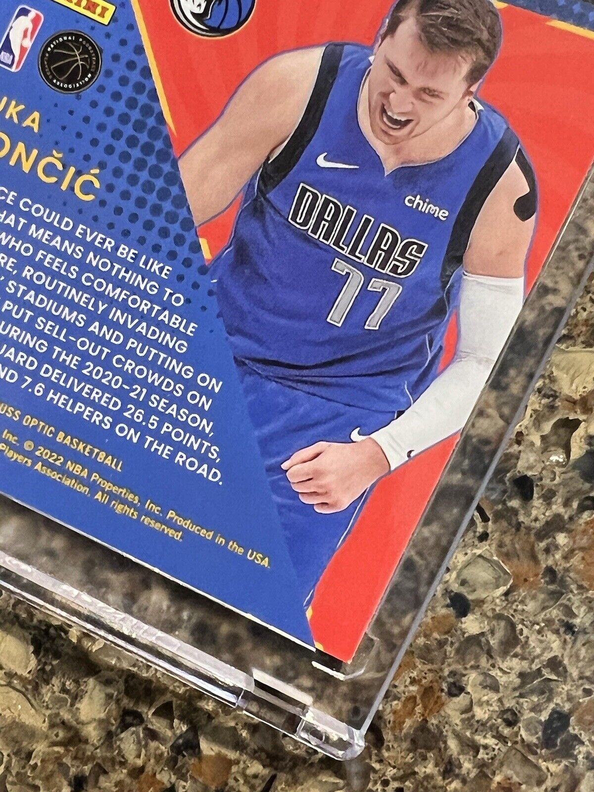 Luka Doncic 2021-22 Panini Donruss Optic MY HOUSE Purple Prizm Holo Gem Mint