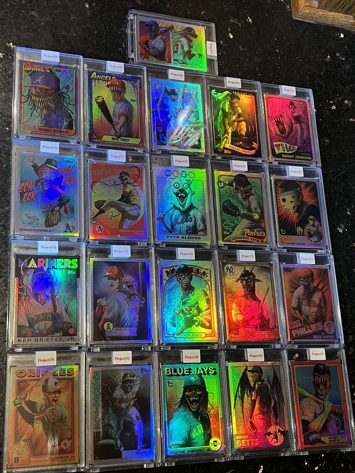 Alex Pardee 2021 Topps Project70 Rainbow Foil Complete Set /70 – Rare! 🚀🚀🚀