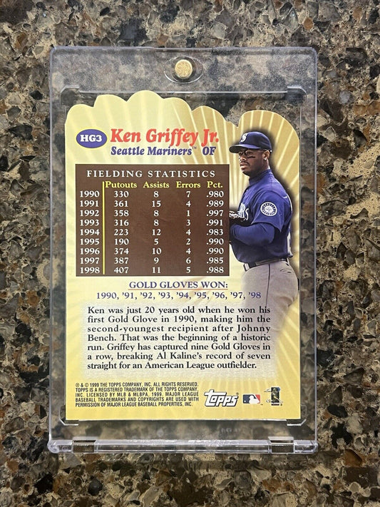 Ken Griffey Jr. 1999 Topps HANDS OF GOLD Die-Cut Embossed Seattle Mariners HOF