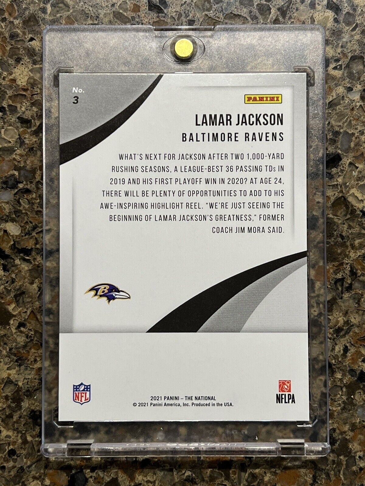 Lamar Jackson 2021 Panini The National Diskettes #25/25 Ravens Super Rare SSP