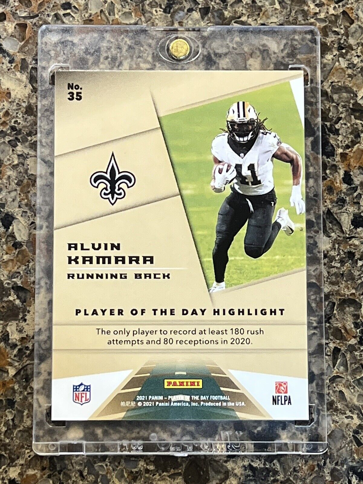 Alvin Kamara 2021 Panini Player Of The Day Kaboom 53/99 Rare Mint Gem SSP Saints