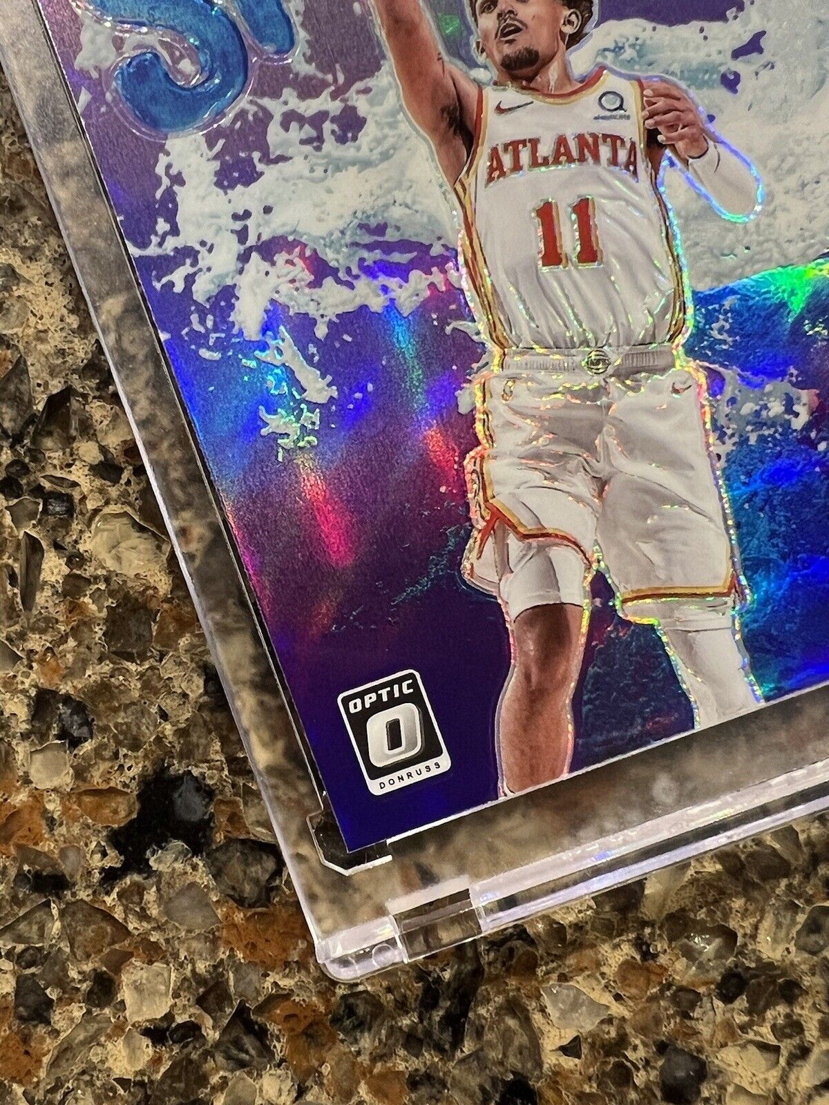 Trae Young 2021-22 Panini Donruss Optic Basketball SPLASH! Prizm Holo Gem Mint