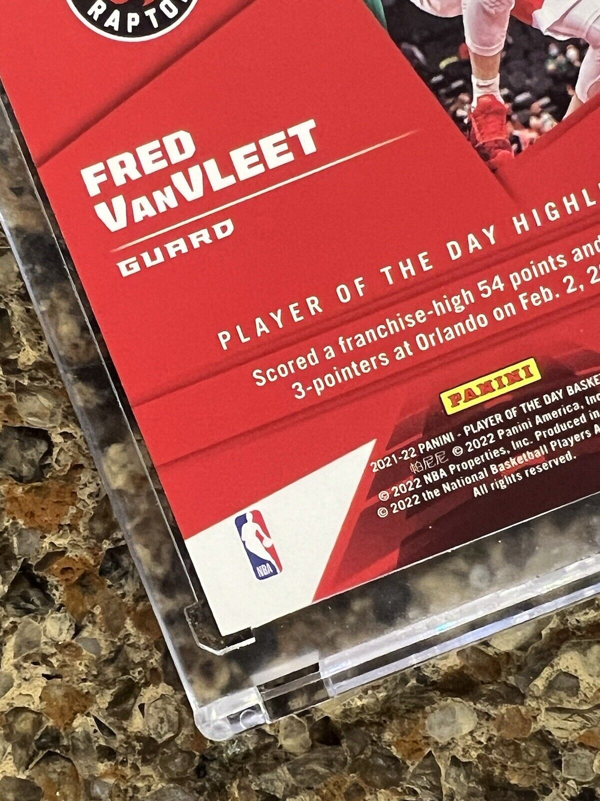 Fred VanVleet 2021-22 Panini Player of the Day KABOOM #97/99 SSP Toronto Raptors