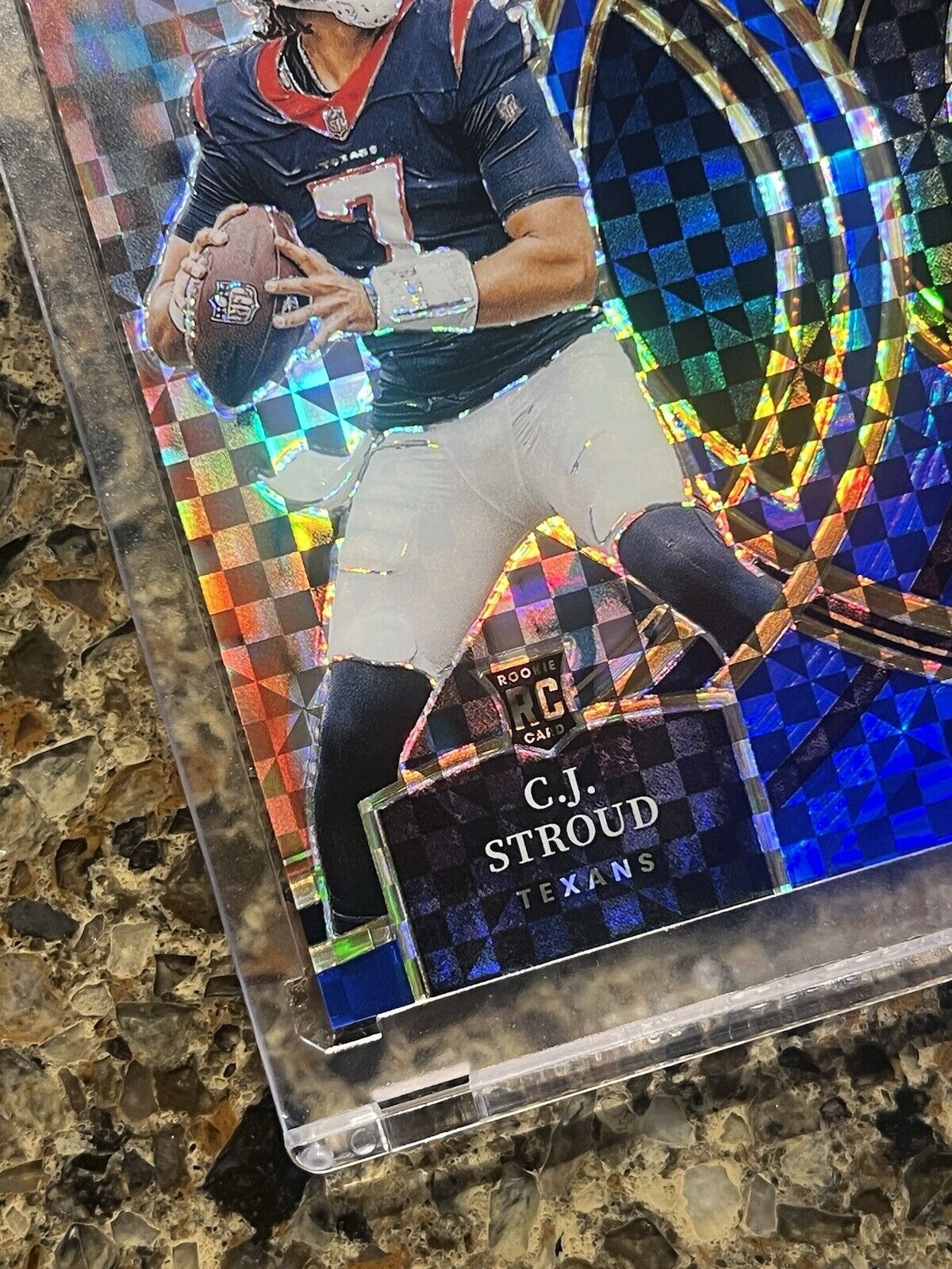 2023 Panini Select C.J. Stroud RC Blue Checker Premier Prizm SSP #068/149 Rookie