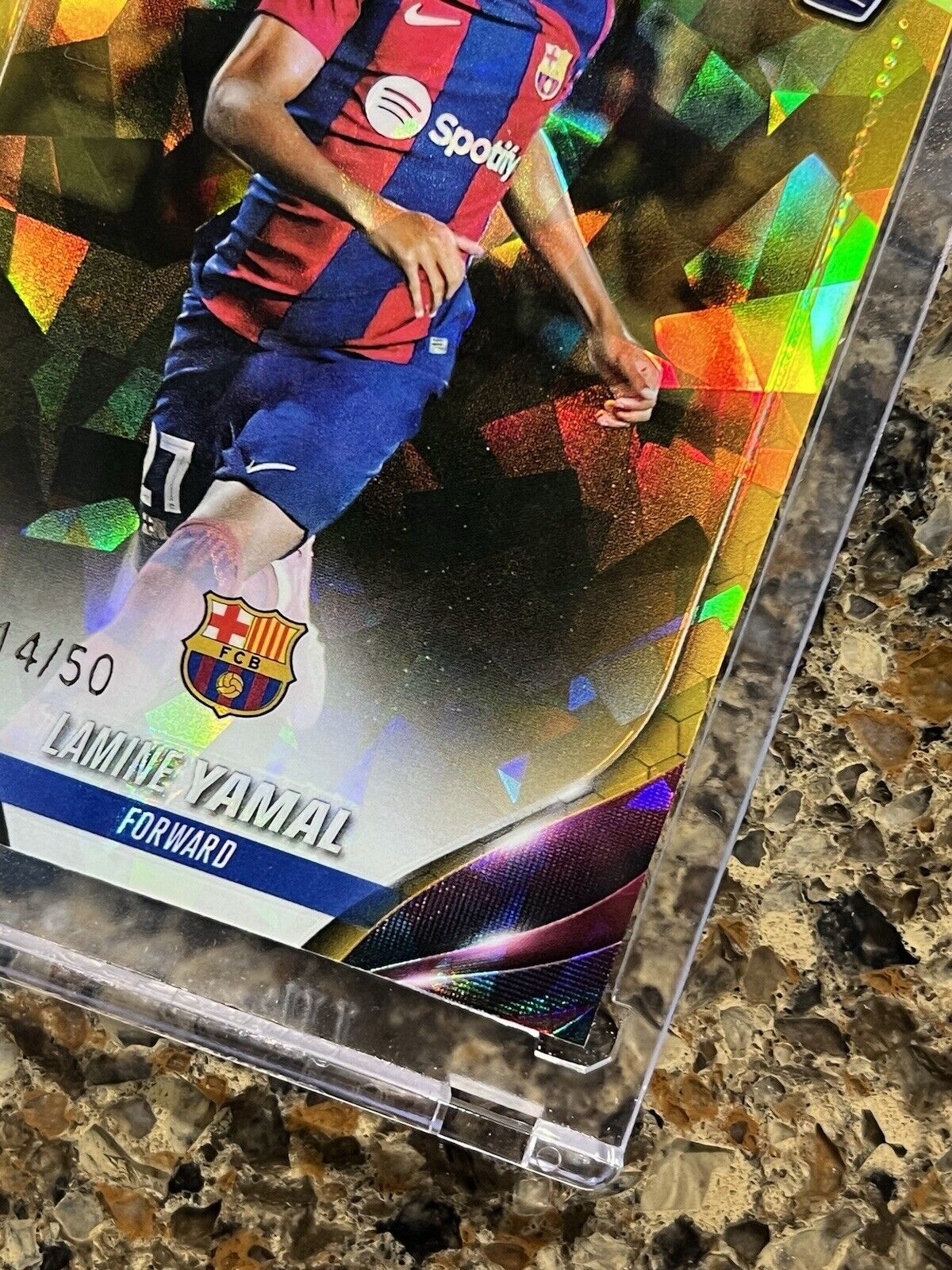 Lamine Yamal RC 2023-24 Topps Chrome Sapphire UEFA FC Barcelona Rookie GOLD /50