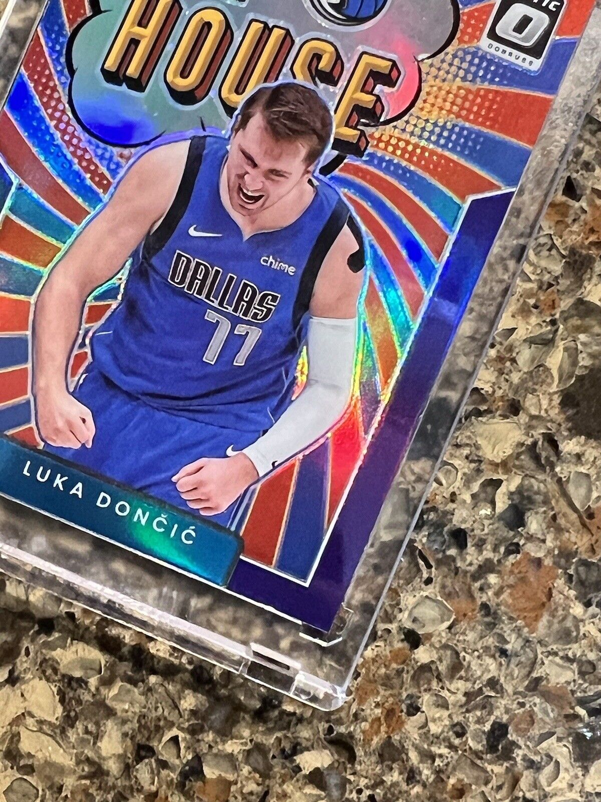 Luka Doncic 2021-22 Panini Donruss Optic MY HOUSE Purple Prizm Holo Gem Mint