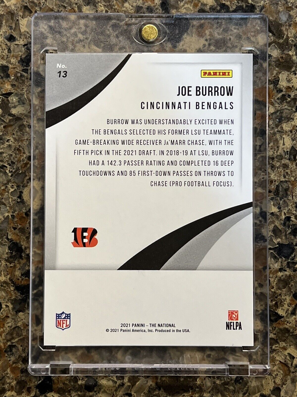 Joe Burrow 2021 Panini THE NATIONAL DISKETTES 19/25 Refractor Rare SSP Bengals