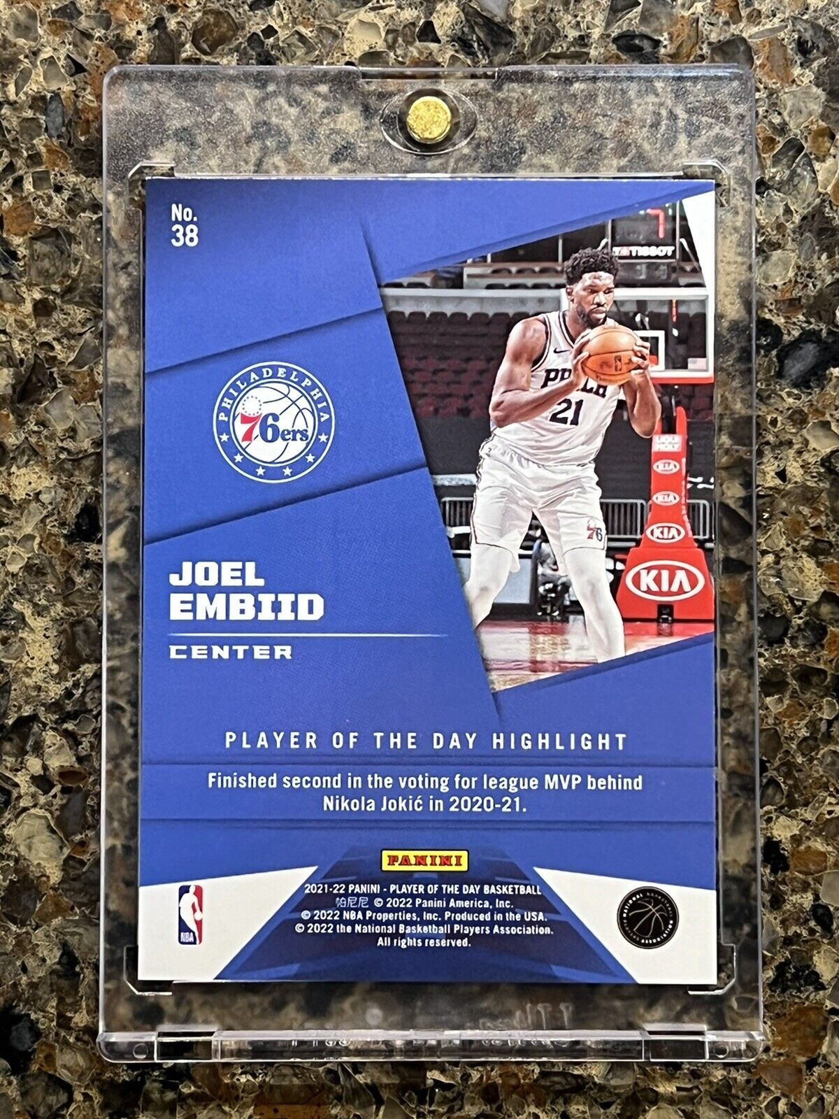 Joel Embiid 2021 Panini NBA Player of the Day KABOOM 04/99 MVP Rare Gem Mint SSP