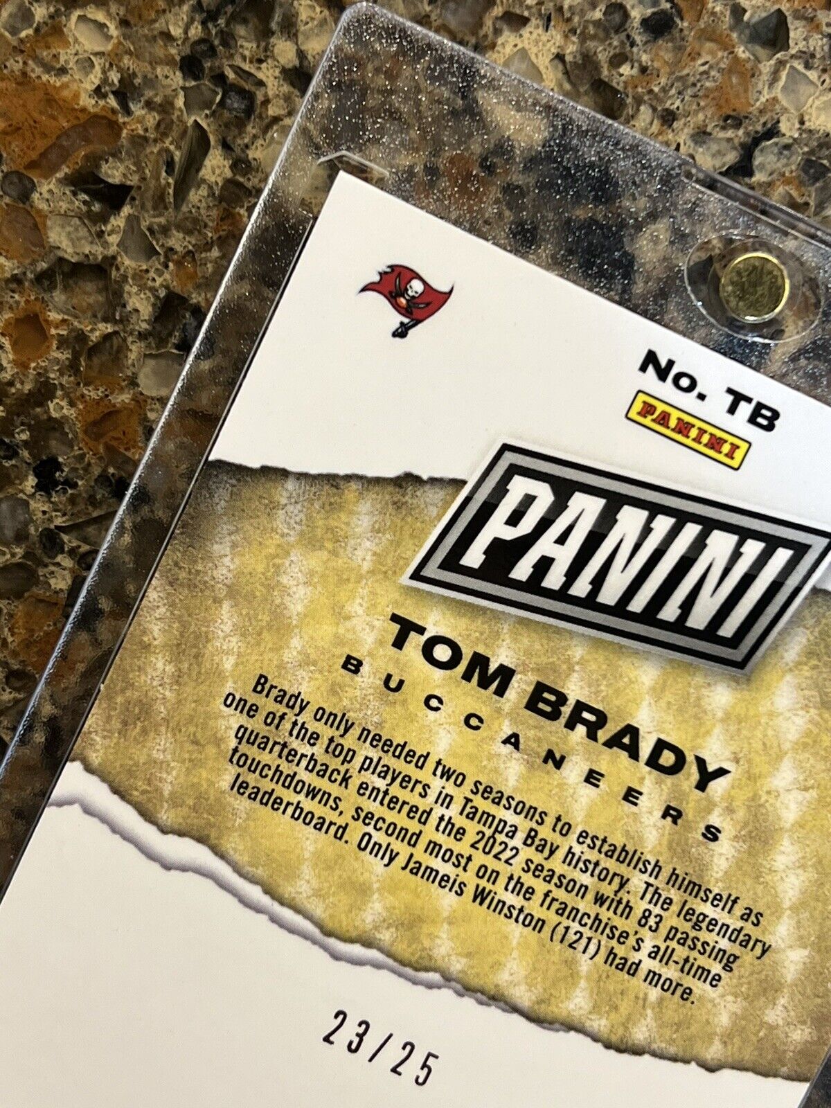 Tom Brady 2022 Panini The National Splash of Color Silver Wave 23/25 SSP