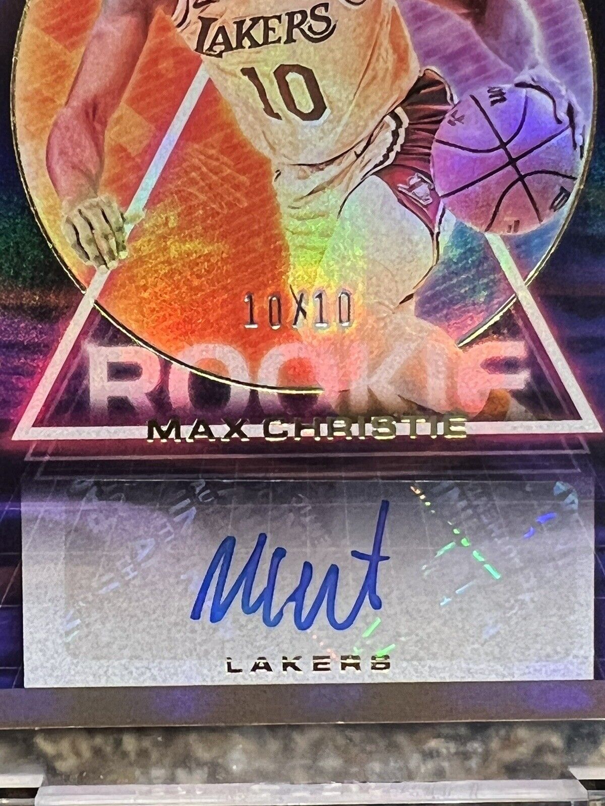 Max Christie 2022 Panini Recon Rookie Signatures #10/10 Jersey # GOLD REFRACTOR