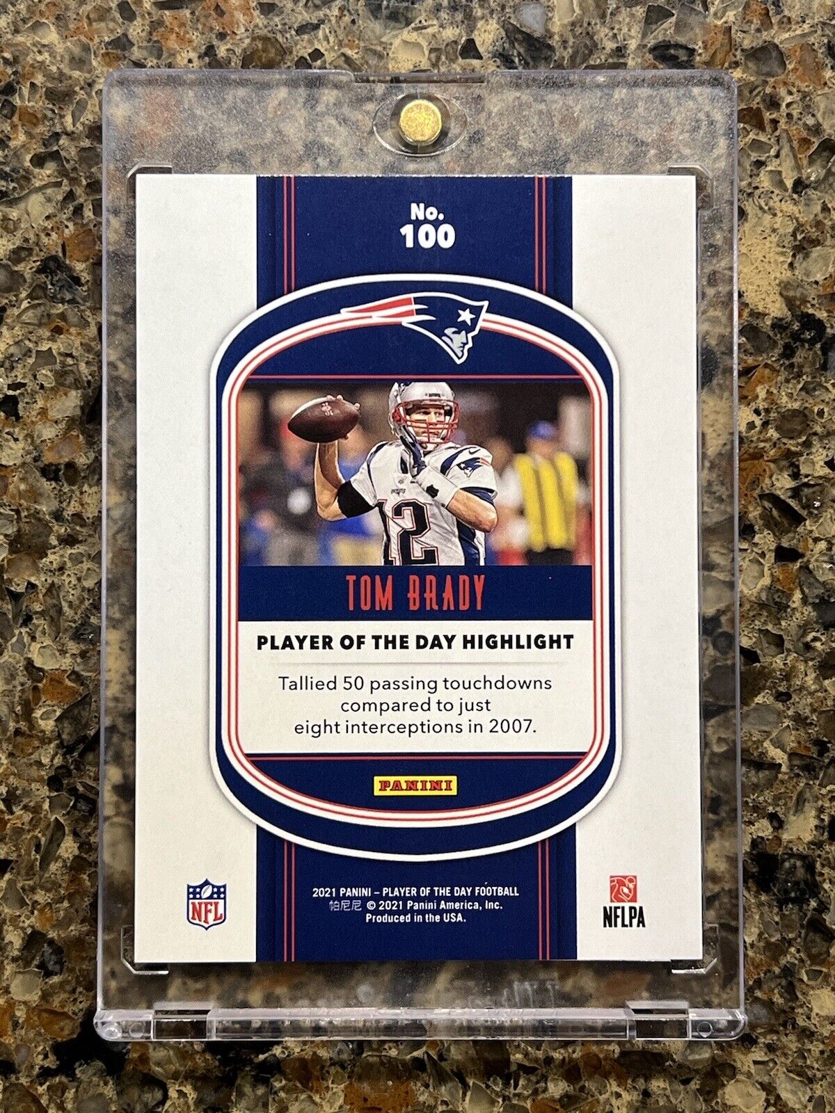 Tom Brady 2021 Panini Player of the Day Football KABOOM #44/99 SSP Patriots HOF