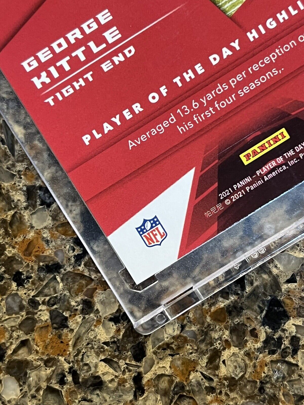 George Kittle 2021 Panini NFL Player of the Day KABOOM 34/99 Rare Gem Mint SSP