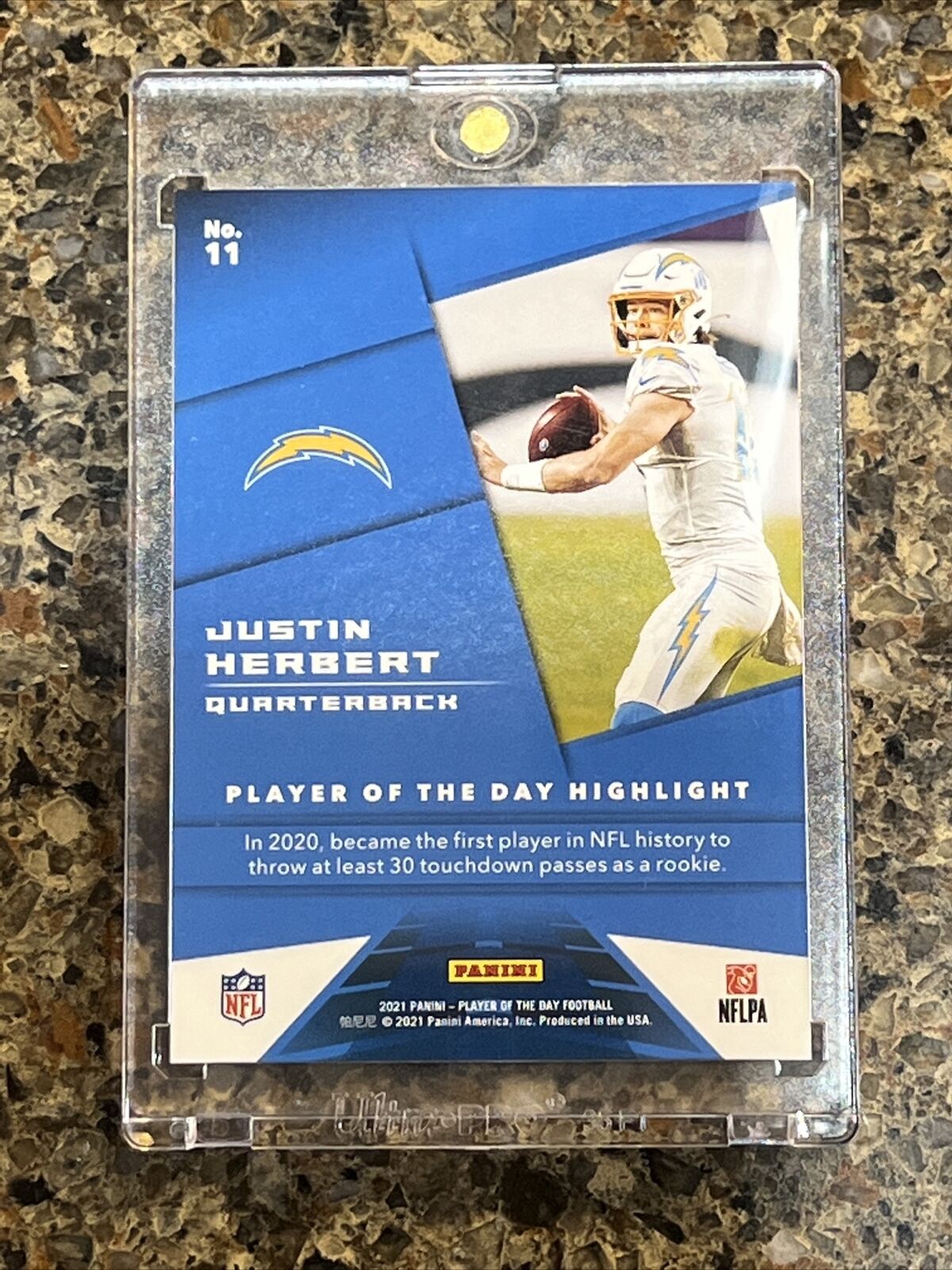 Justin Herbert 2021 Panini Player of the Day KABOOM #65/99 Super Rare SSP