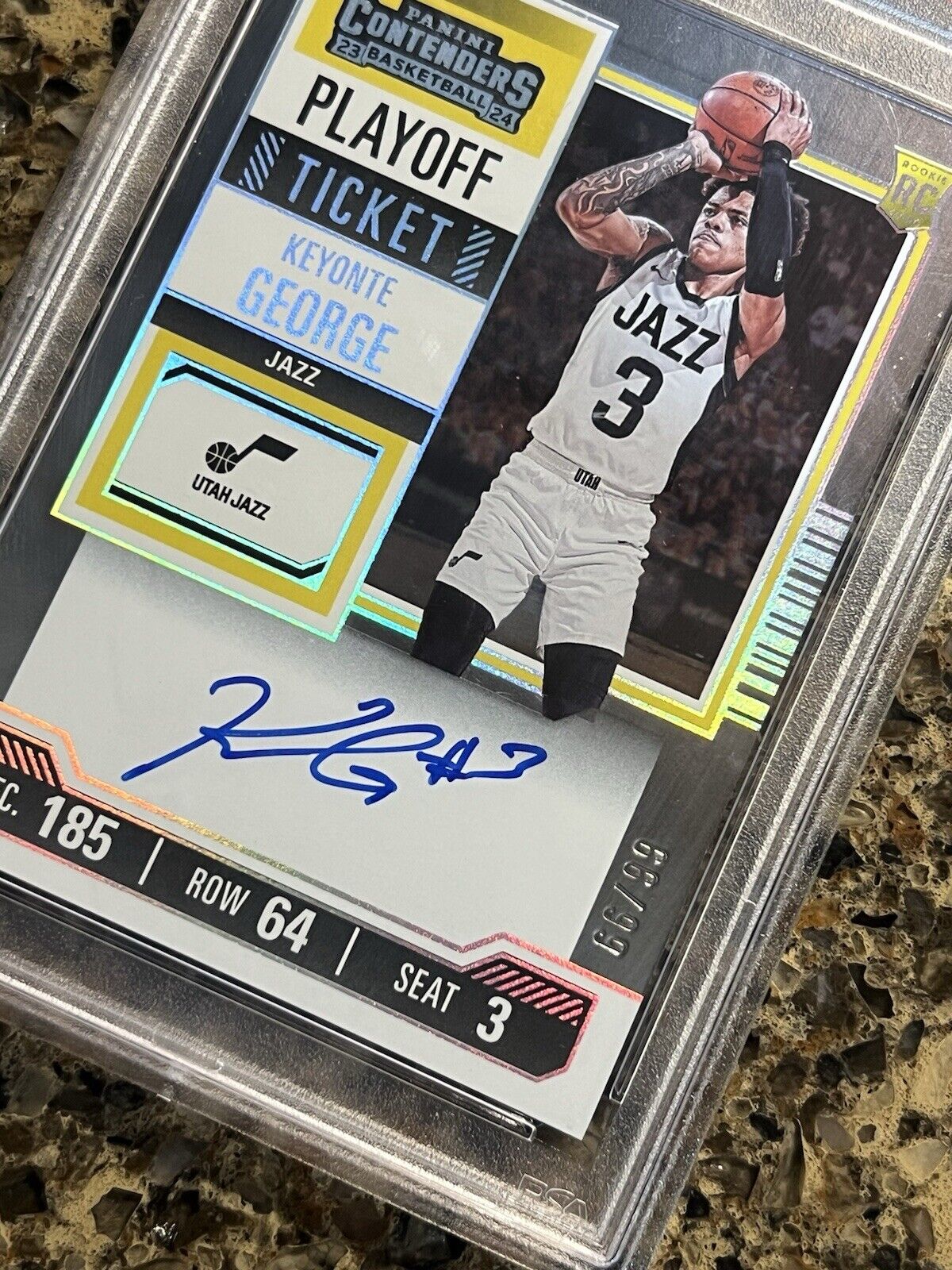 KEYONTE GEORGE 2023-24 Panini Contenders Playoff Ticket Autograph ON-CARD #66/99