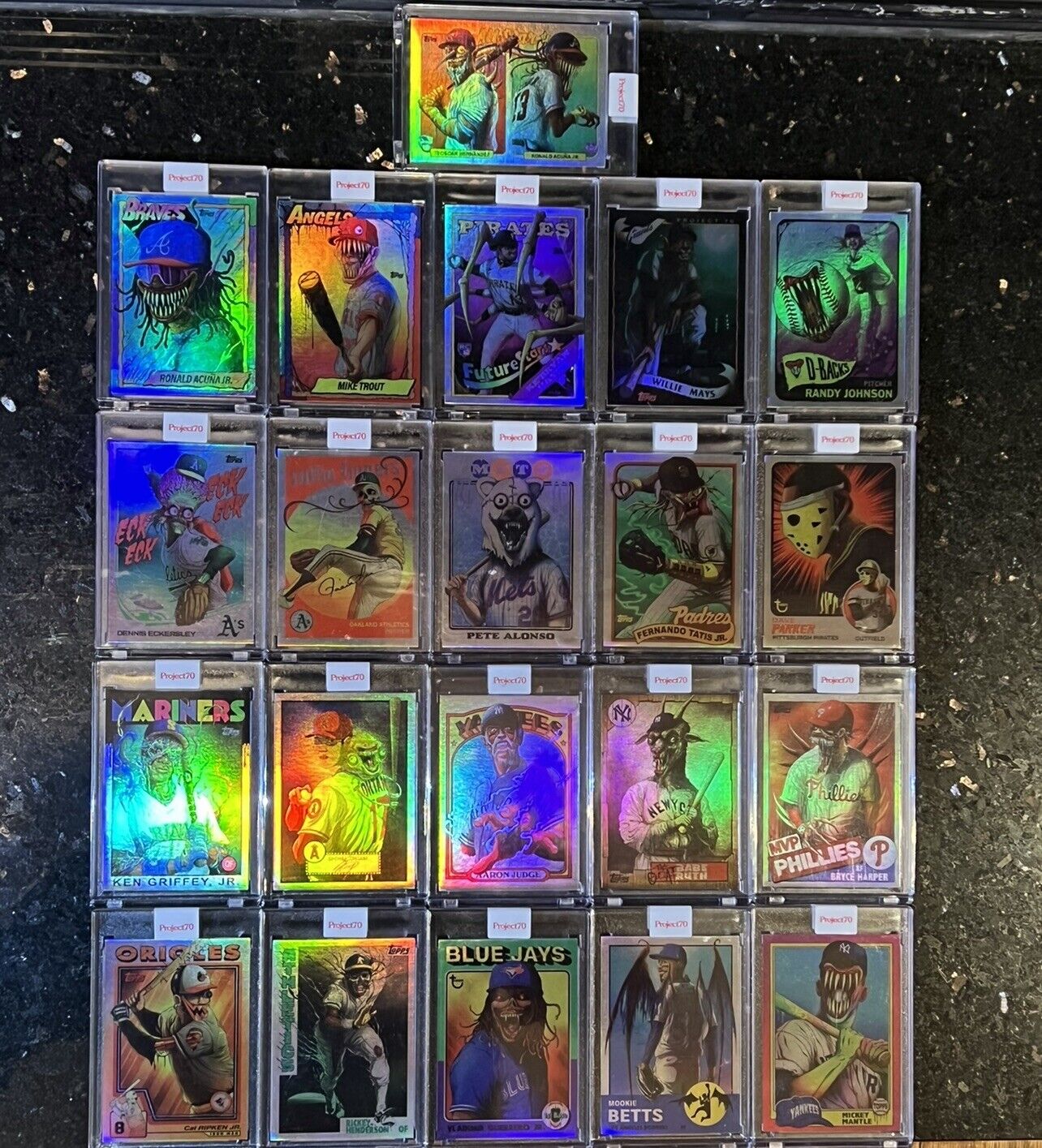 Alex Pardee 2021 Topps Project70 Rainbow Foil Complete Set /70 – Rare! 🚀🚀🚀