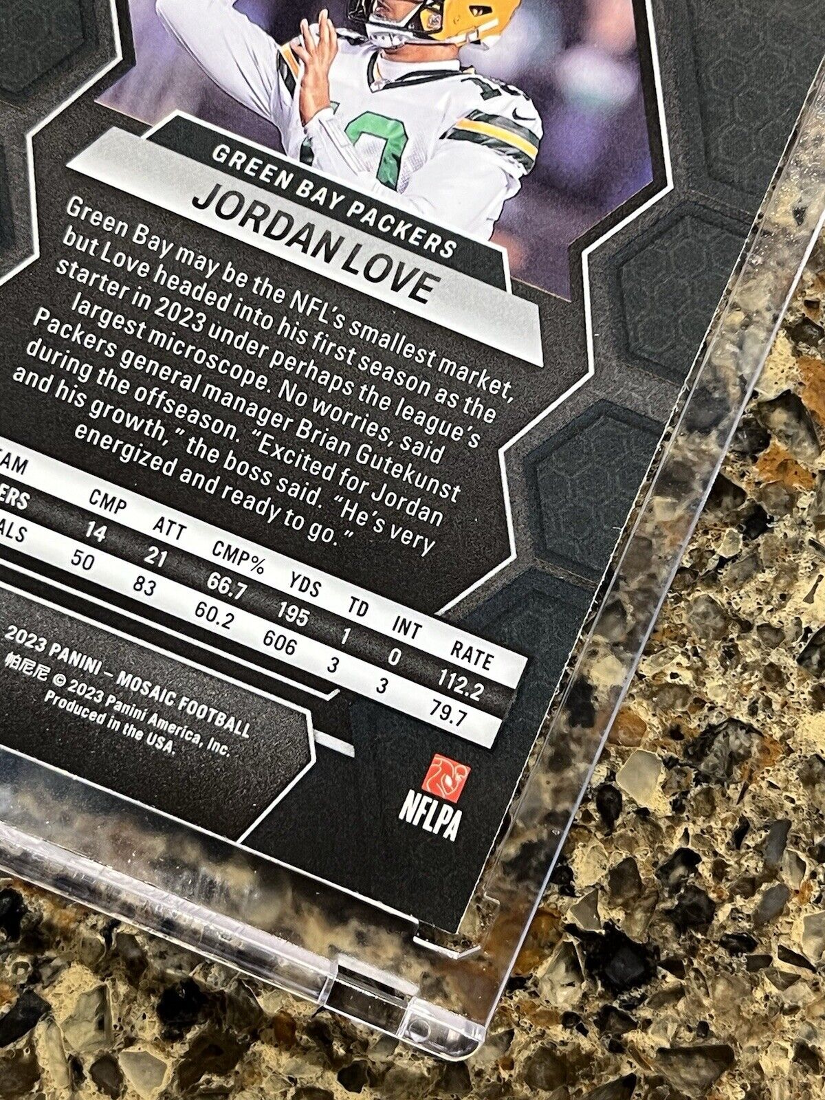 Jordan Love 2023 Panini Mosaic Football Green Prizm #83 Green Bay Packers - MINT