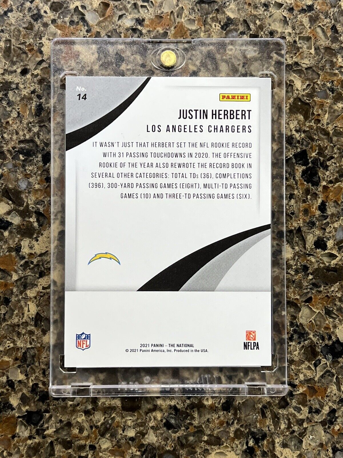 Justin Herbert 2021 Panini The National Stardust #1/5 Limited Edition Rare SSP