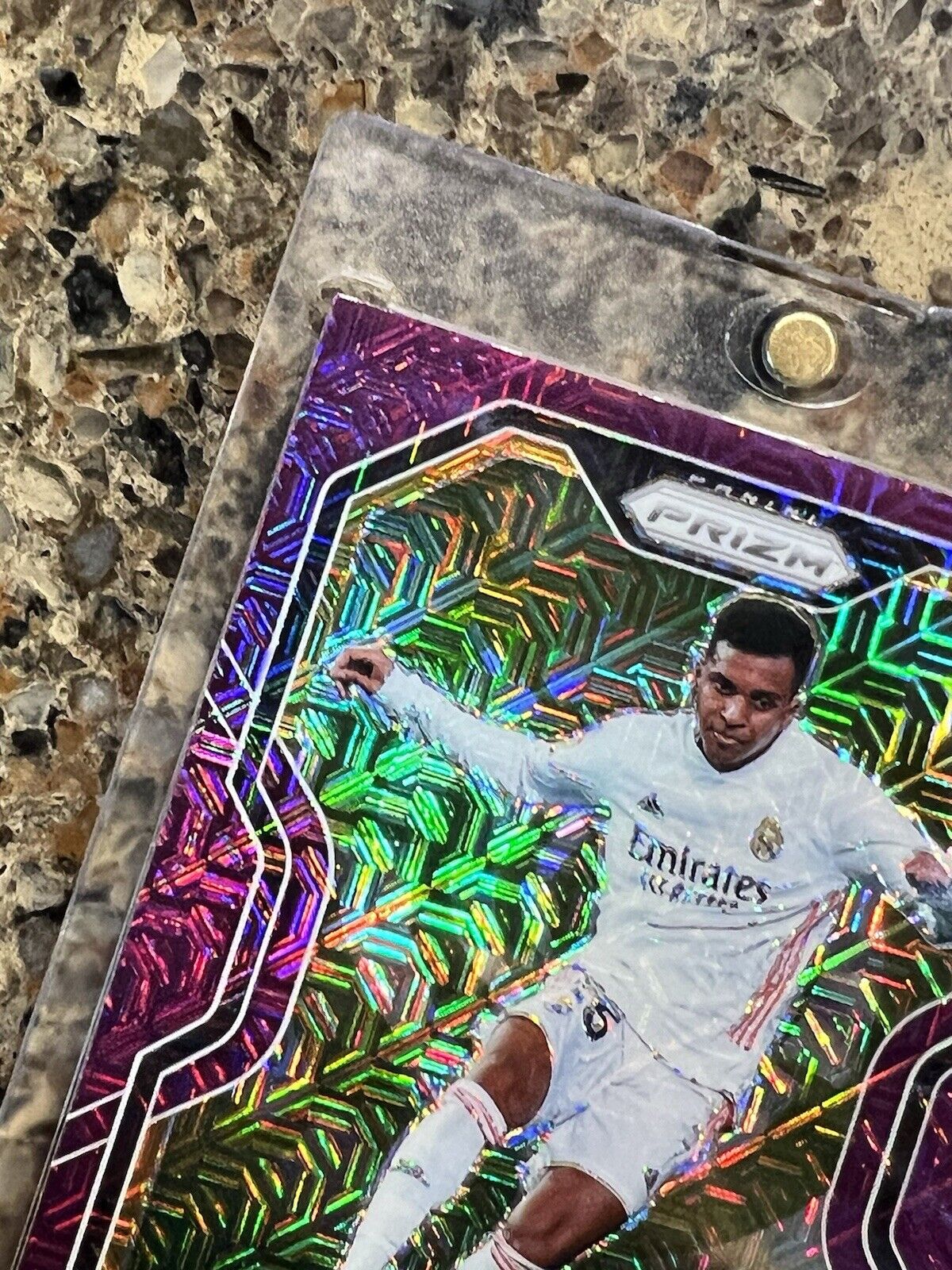 Rodrygo 2020-21 Panini Chronicles Prizm Soccer La Liga Purple Mojo Holo Gem Mint