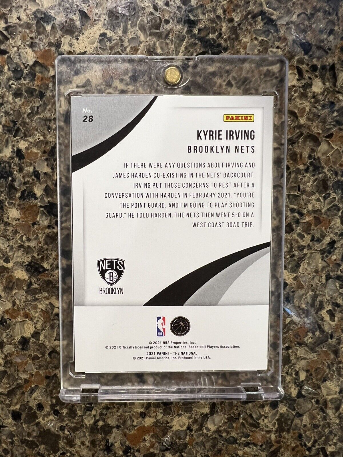 Kyrie Irving 2021 Panini The National Diskettes 11/25 JERSEY MATCH Gem Mint SSP