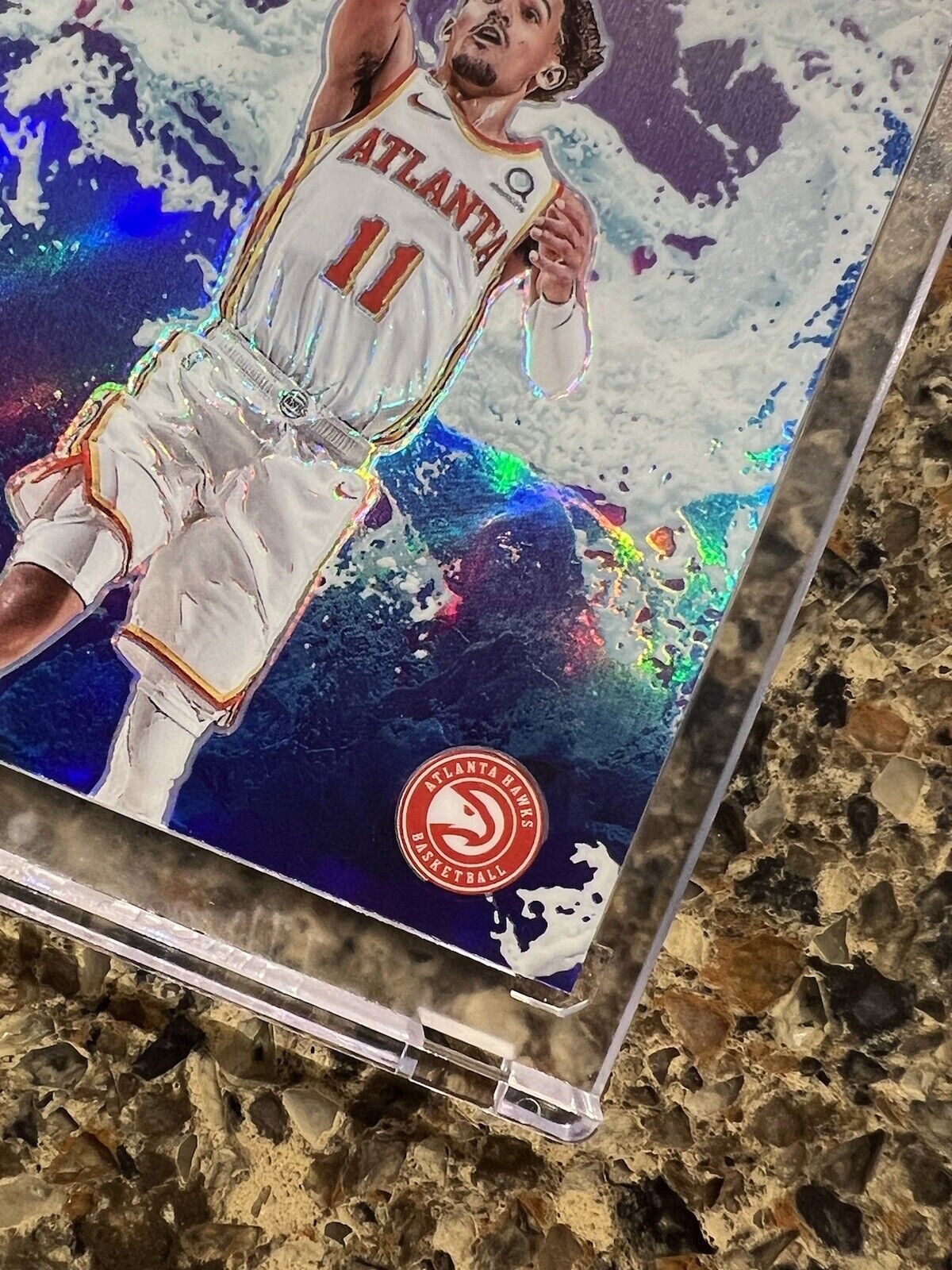 Trae Young 2021-22 Panini Donruss Optic Basketball SPLASH! Prizm Holo Gem Mint