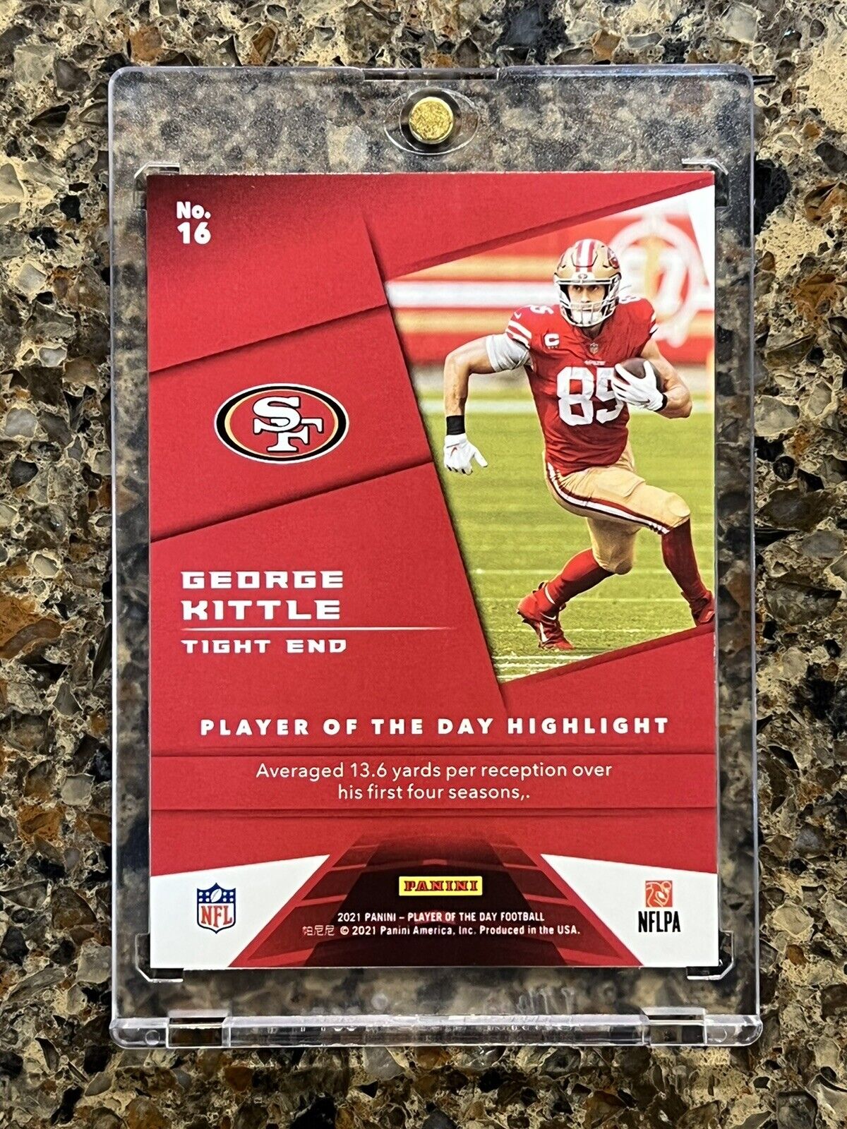 George Kittle 2021 Panini NFL Player of the Day KABOOM 34/99 Rare Gem Mint SSP