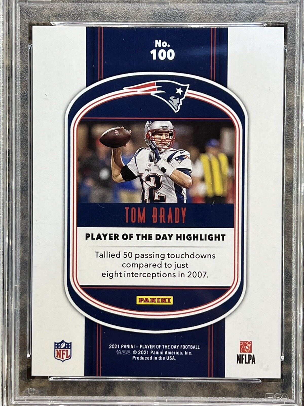 TOM BRADY 2021 Panini Player of the Day Football KABOOM #37/99 SSP HOF - PSA 10