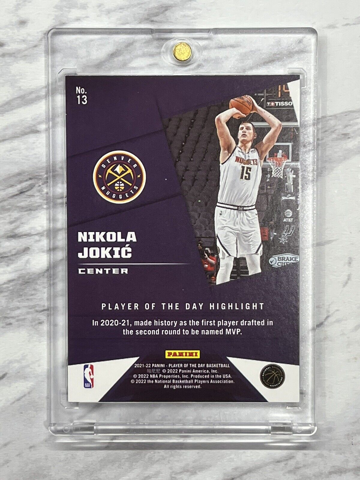 Nikola Jokic 2021 Panini NBA Player Of The Day Kaboom #07/99 Super Rare SSP