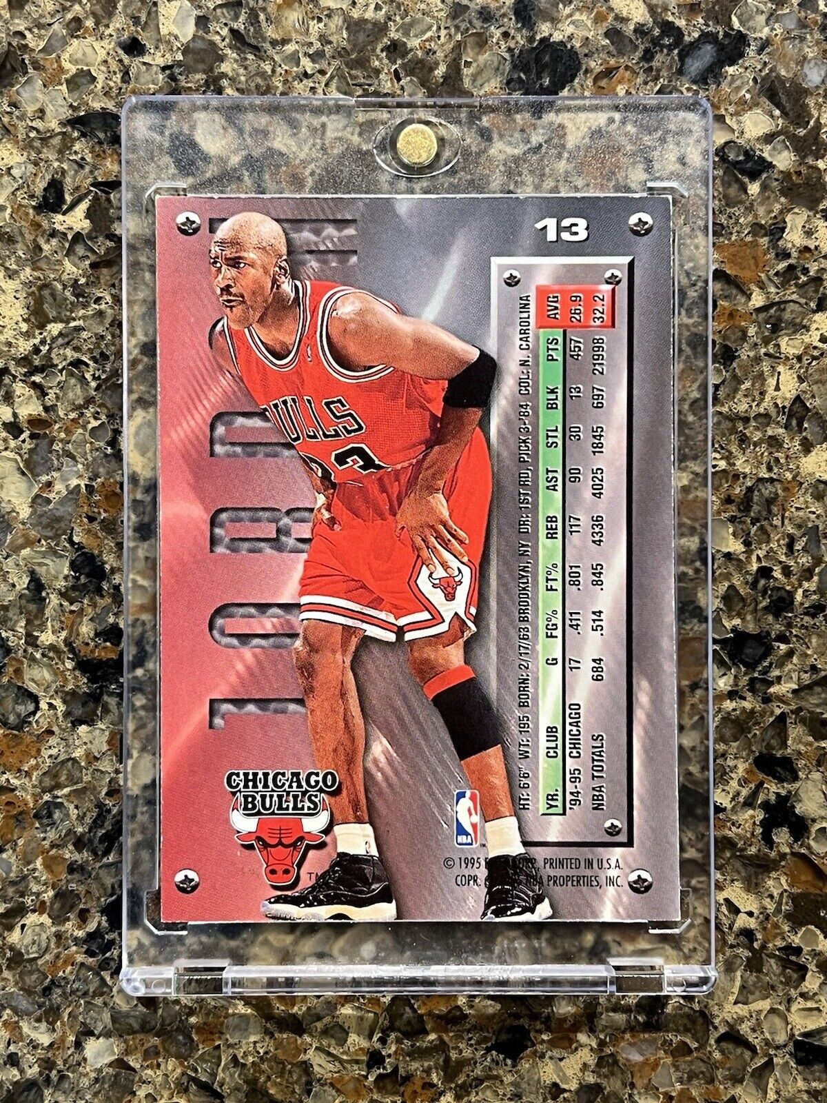 Michael Jordan 1995-96 Fleer Metal Metallic Holo Rare Vintage Chicago Bulls HOF