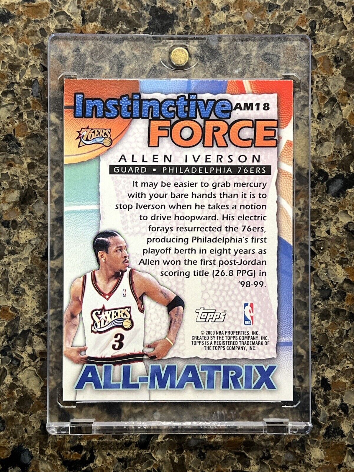 1999-00 Topps All-Matrix Allen Iverson Instinctive Force Refractor 76ers HOF