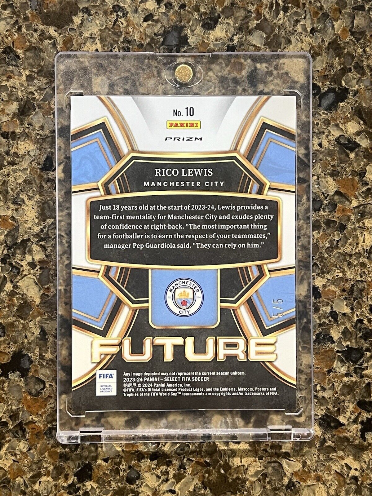 RICO LEWIS 2023-24 Panini Select FIFA Soccer FUTURE GREEN PRIZM #5/5 ULTRA RARE