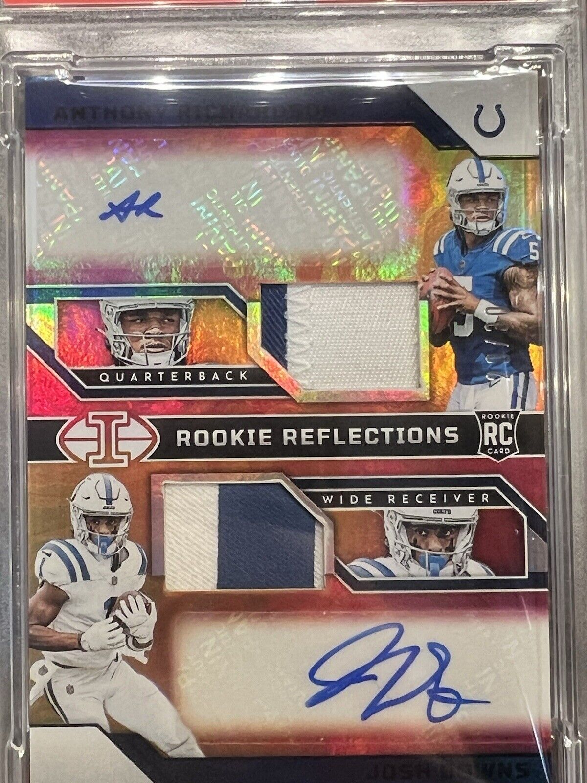 2023 Illusions Anthony Richardson Josh Downs Rookie Reflections Patch Auto Black