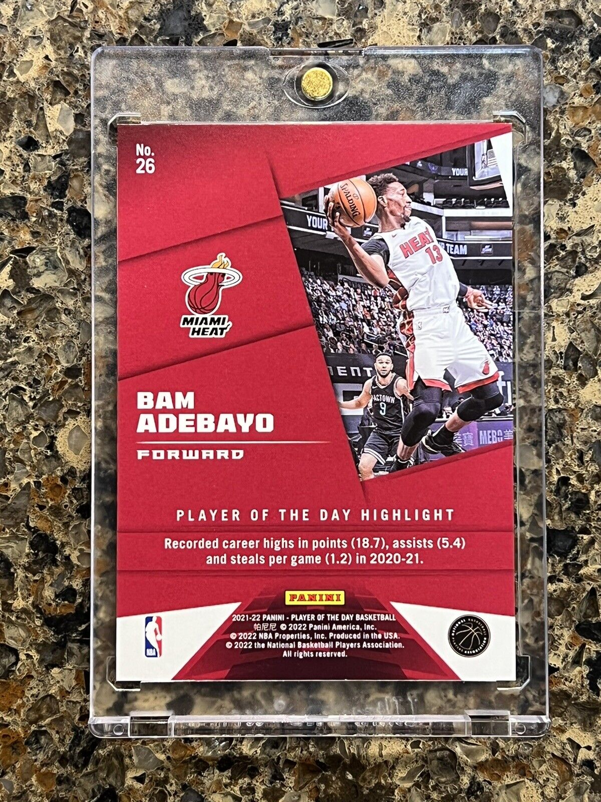 Bam Adebayo - 2021-22 Panini POTD KABOOM - #60/99 SSP - Gem Mint!