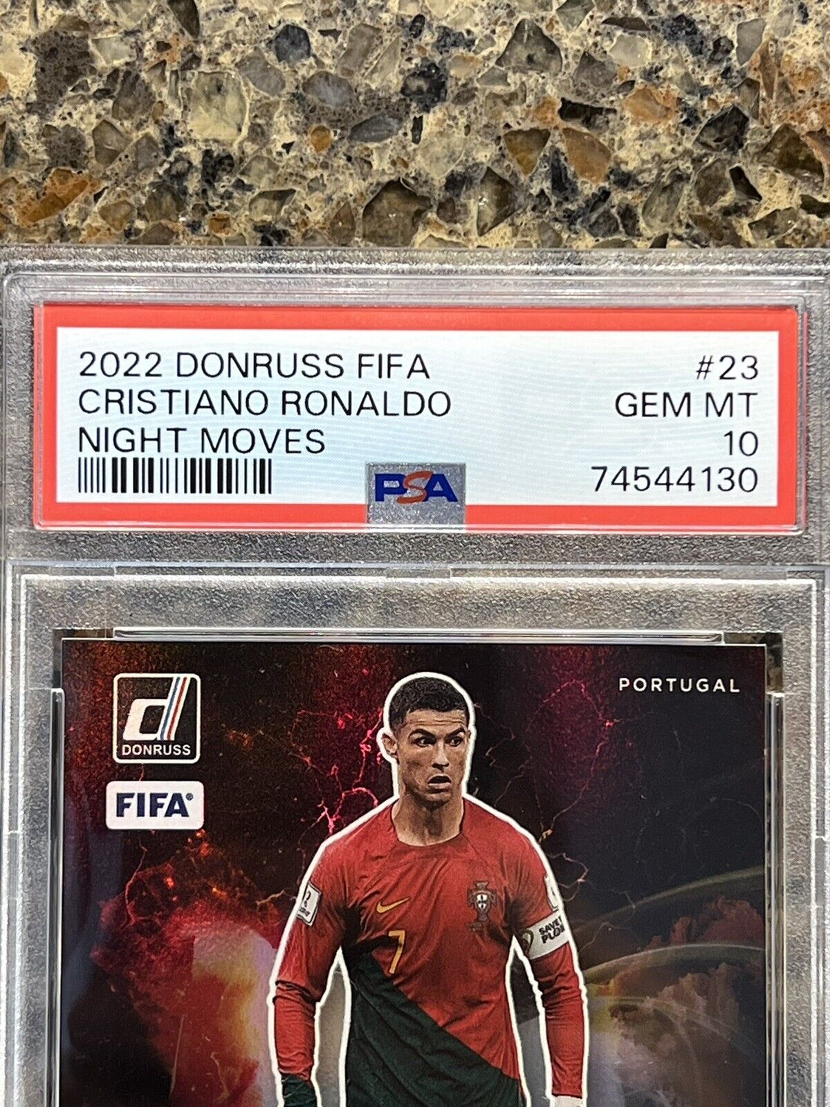 2022 PANINI DONRUSS FIFA - CRISTIANO RONALDO NIGHT MOVES #23 - GEM MINT - PSA 10