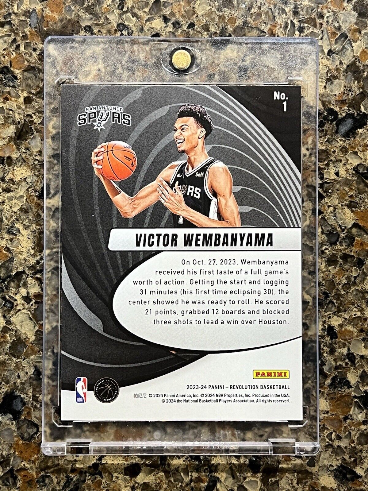 Victor Wembanyama RC 2023-24 Panini Revolution VORTEX Refractor Gem Mint Rookie