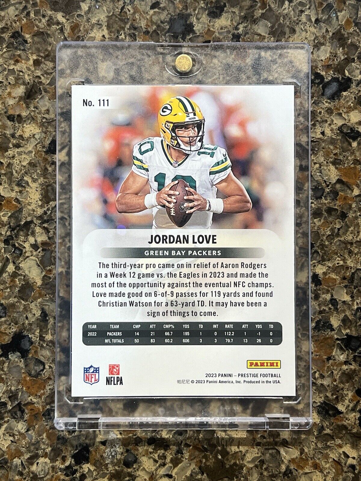 Jordan Love 2023 Panini Prestige Football Xtra Points Sunburst Holo Refractor