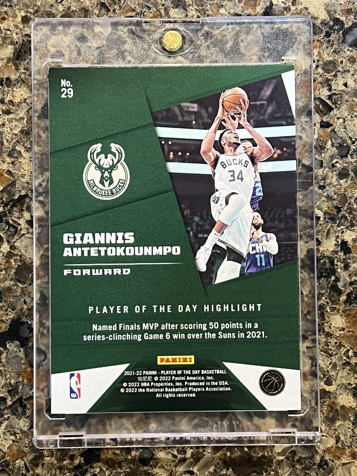 Giannis Antetokounmpo 2021 Panini Player of the Day KABOOM 42/99 Rare Mint SSP