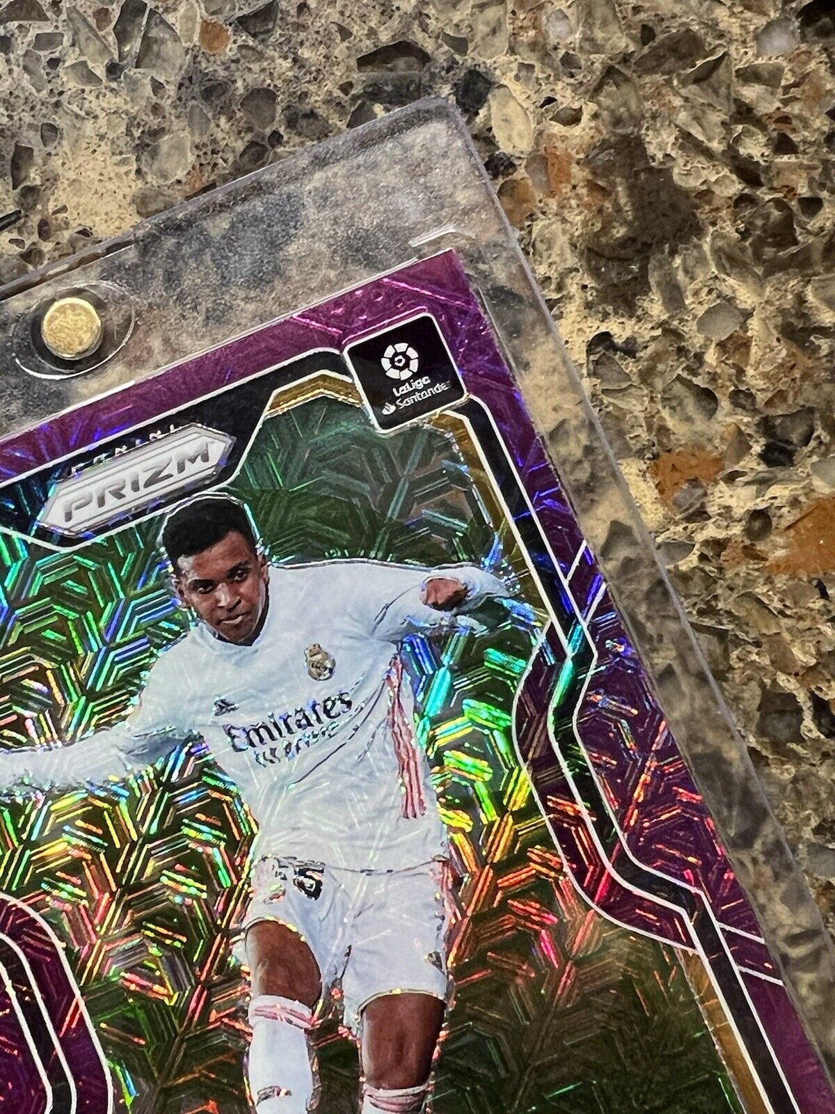 Rodrygo 2020-21 Panini Chronicles Prizm Soccer La Liga Purple Mojo Holo Gem Mint