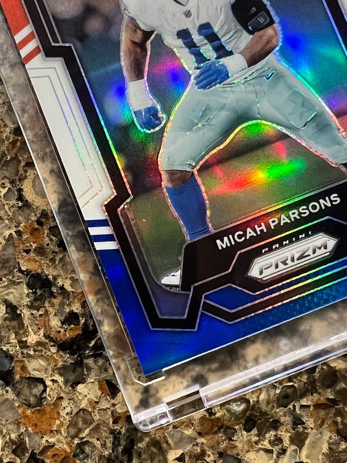 Micah Parsons 2023 Panini Prizm Football Red White & Blue Prizm Holo Gem Mint